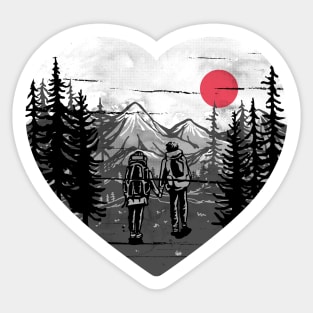 Hike and Love Sticker